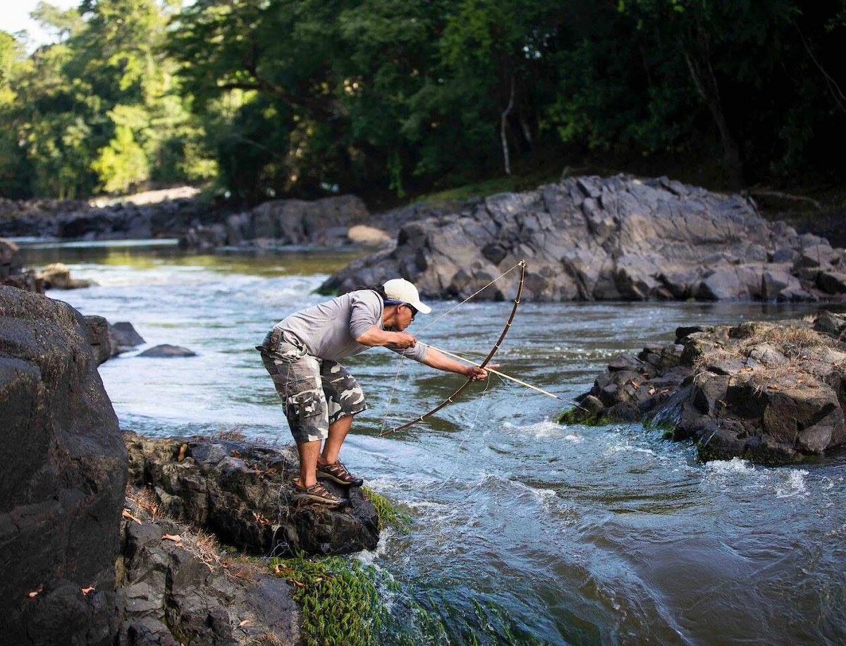 Man fishing in Guyana