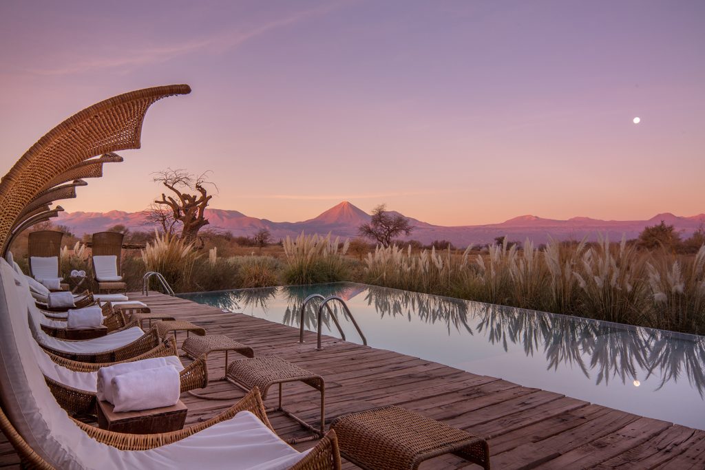 Pool at dusk
