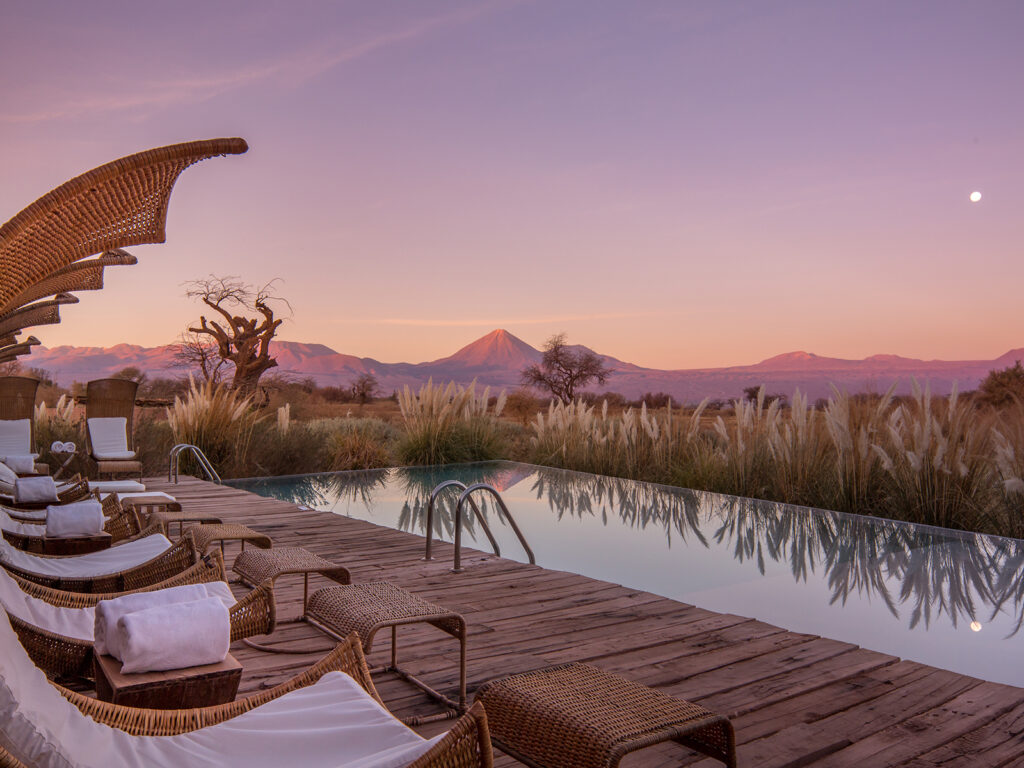 Pool at dusk