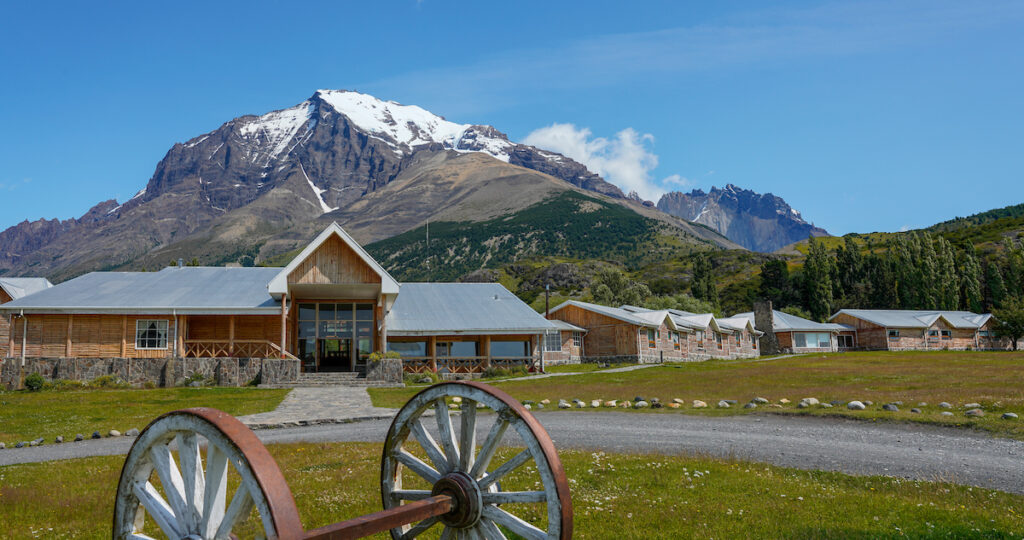 Hotel Las Torres with Torres del Paine in background