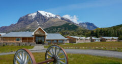 Hotel Las Torres with Torres del Paine in background