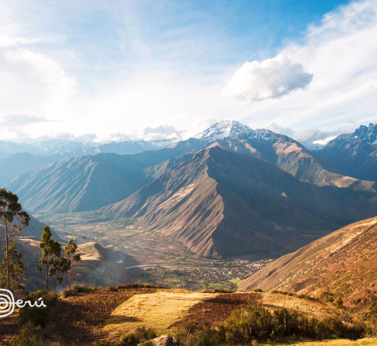 A scenic shot of the Sacred Valley's mountains