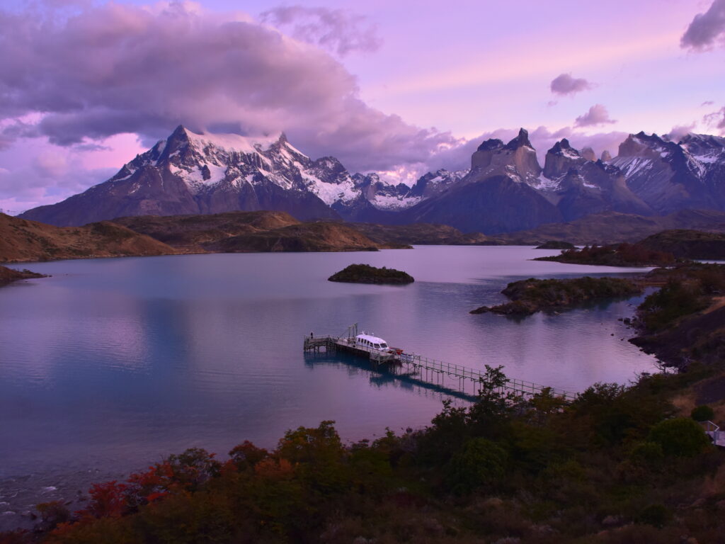 Sunrise in Torres del Paine, one of Chile's most popular national parks