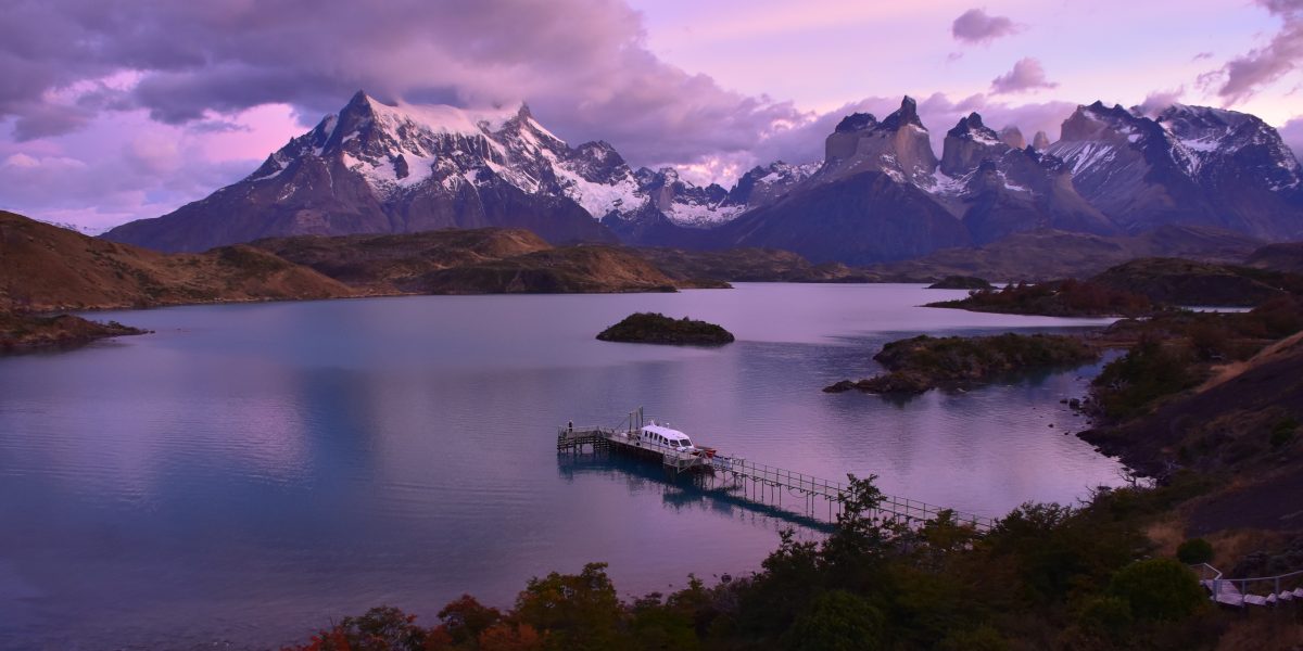 Sunrise in Torres del Paine, one of Chile's most popular national parks