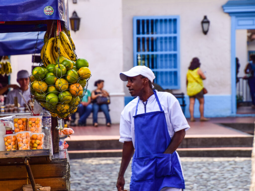Fruit vendor in Medellin, Colombia