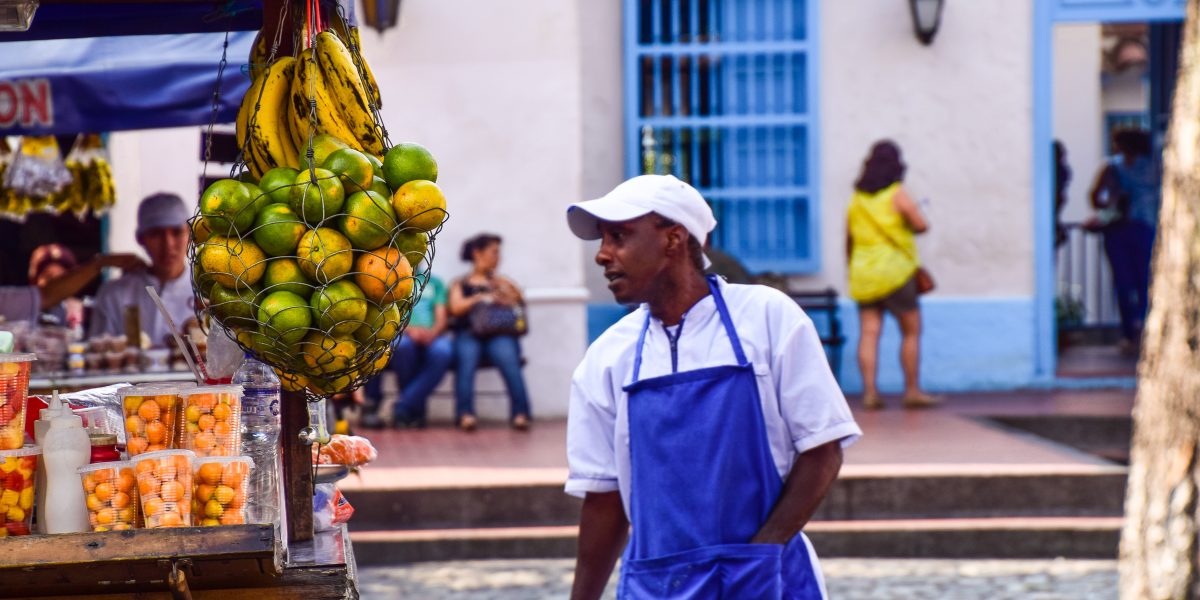 Fruit vendor in Medellin, Colombia