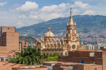 A cathedral in the centre of Medellin