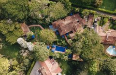 Colombia – Coffee region – Hotel Sazagua – from above