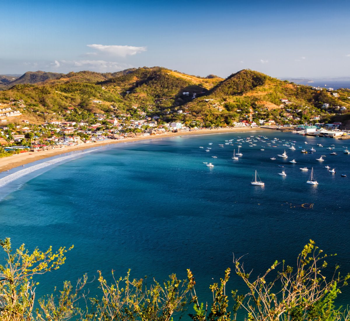 View of San Juan del Sur from the local mountain hill, Nicaragua