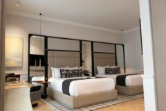 The Alest bedroom with two double beds