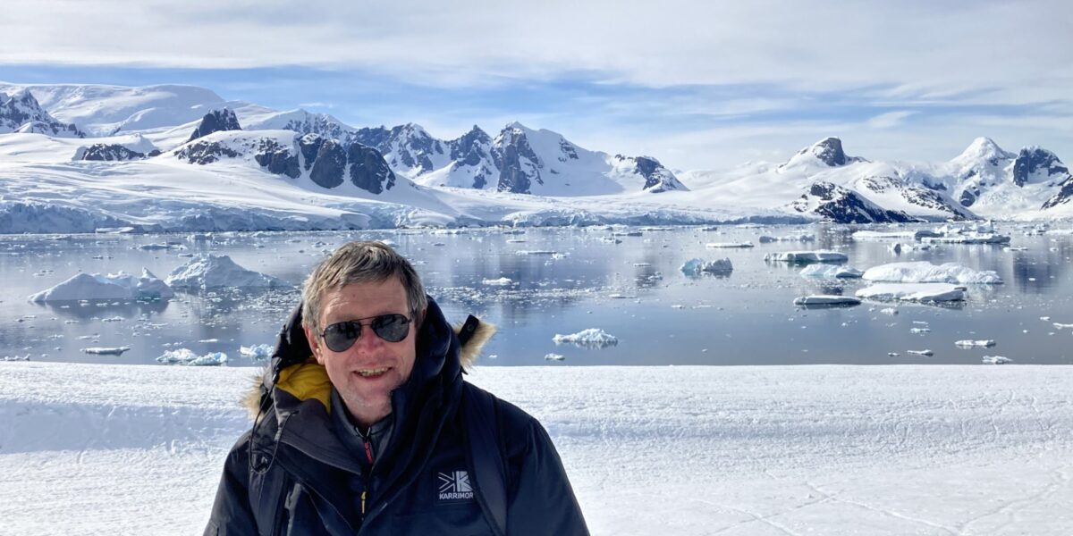 Journey Latin America travel expert Chris Rendell-Dunn in Antarctica