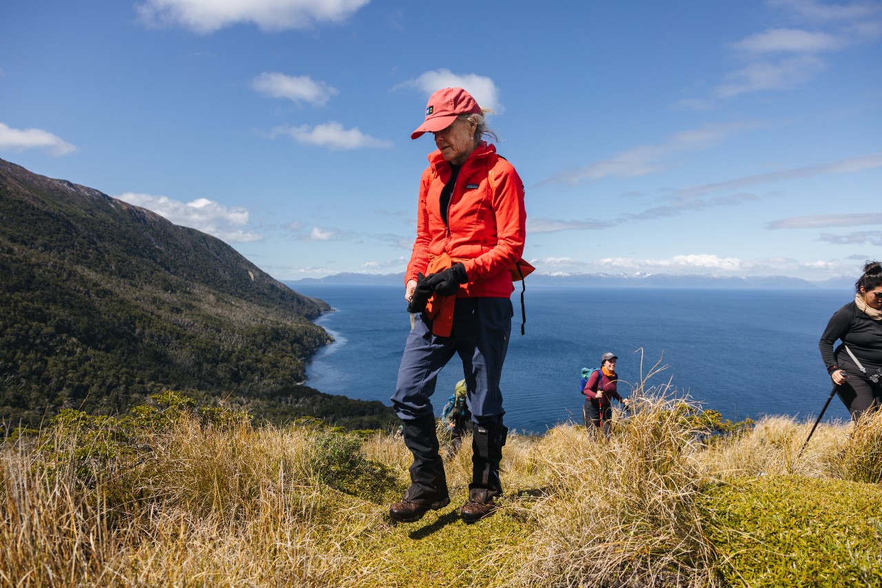 Rewilding Chile founder Kristine Tompkins in Cape Froward, Chile. Photo: Diego Nahuel Diaz