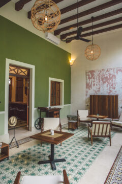 Communal area with chairs and tables