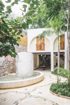 Hotel courtyard