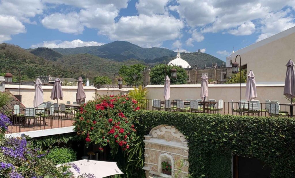 Hotel Los Pasos Antigua outdoor terrace