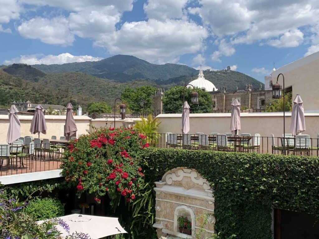 Hotel Los Pasos Antigua outdoor terrace