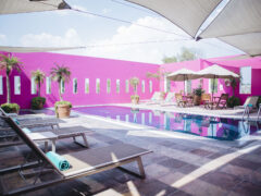 Pool area at Casareyna Hotel