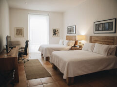 Large bedroom in Casareyna Hotel in Puebla, Mexico