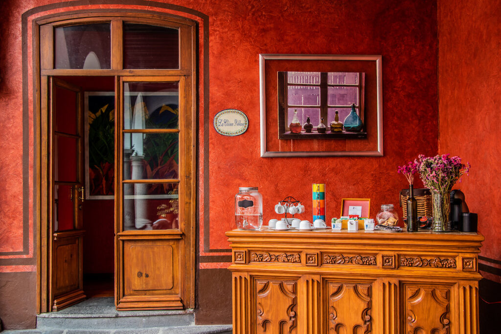 Reception area at Casona de la China Poblana