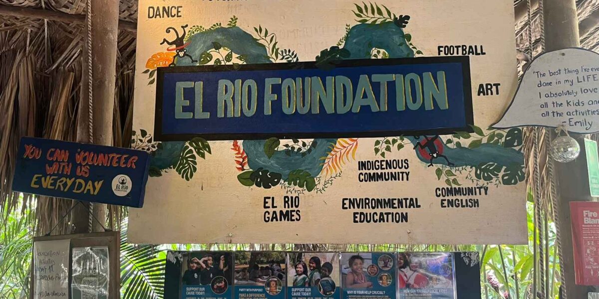 El Rio Foundation hanging information board