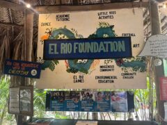 El Rio Foundation hanging information board