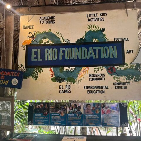 El Rio Foundation hanging information board