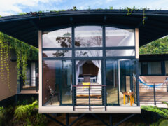 Outside view of bedrooms at Origins Luxury Lodge