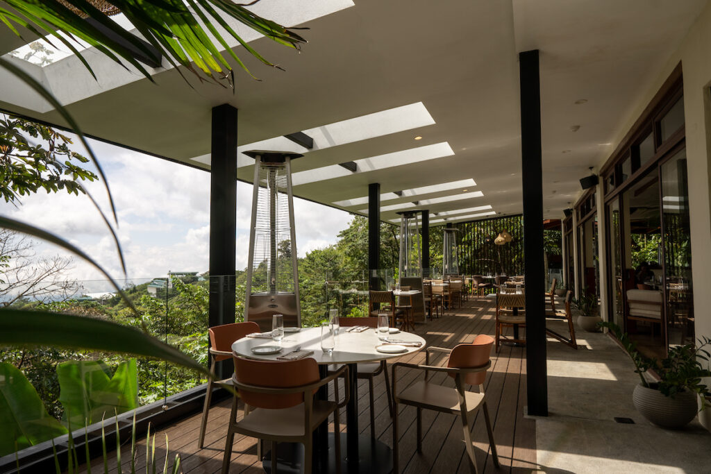 Outdoor dining area at Koora Hotel