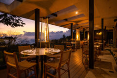 Outdoor dining area at Koora Hotel