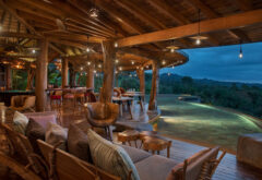 Outside seating area at Origins Luxury Lodge