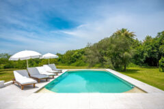 Pool area at Laguna Lodge, Argentina