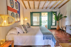 Junior suite bedroom at Hacienda Bambus