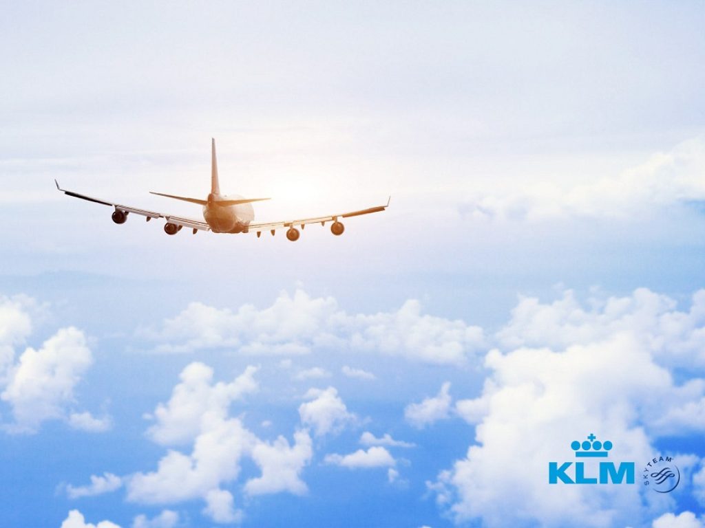 Plane image with KLM logo