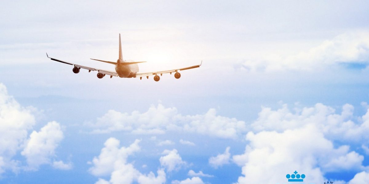 Plane image with KLM logo