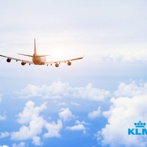 Plane image with KLM logo