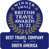 Brtitish Travel Awards Winner 2022