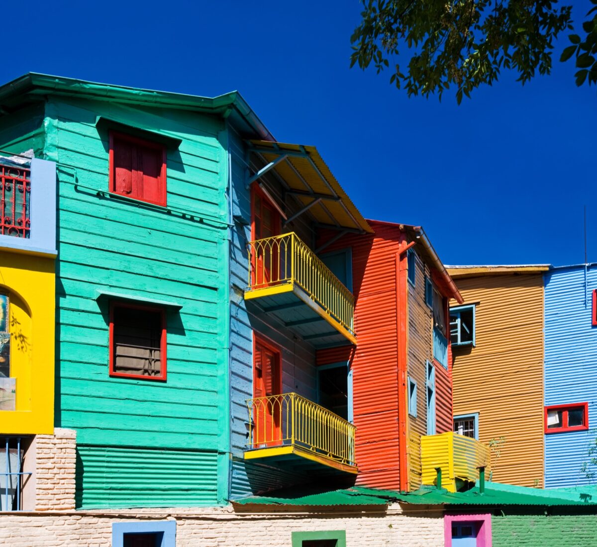 Colourful houses in Buenos Aires, Argentina
