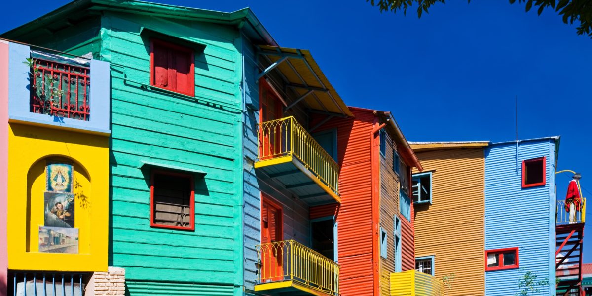 Colourful houses in Buenos Aires, Argentina