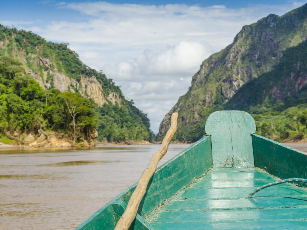Travelling by boat in the Bolivian Amazon