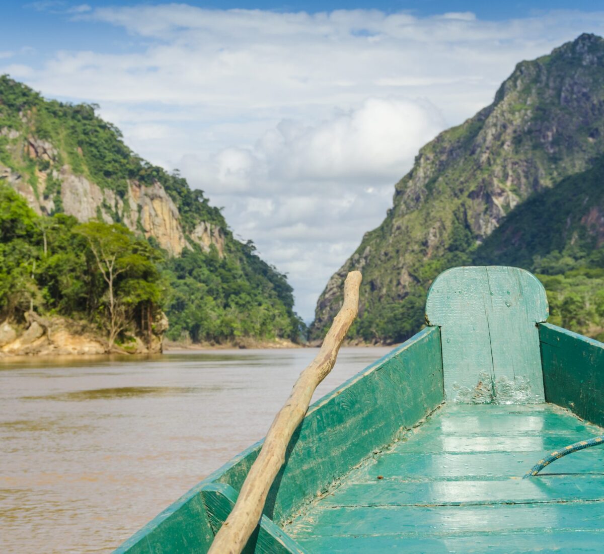 Travelling by boat in the Bolivian Amazon