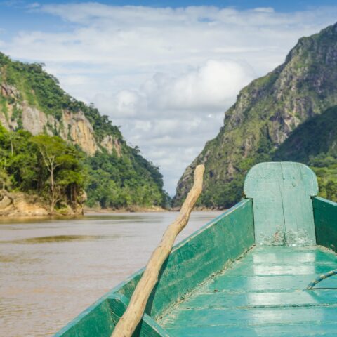 Travelling by boat in the Bolivian Amazon
