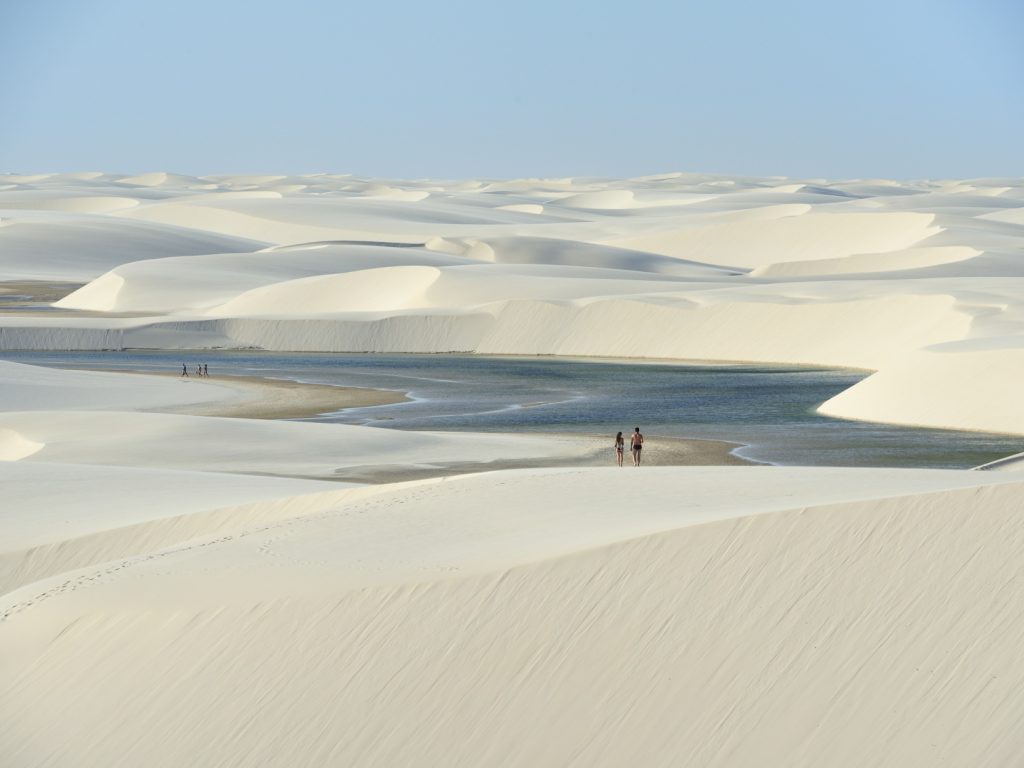Dunes of white sand