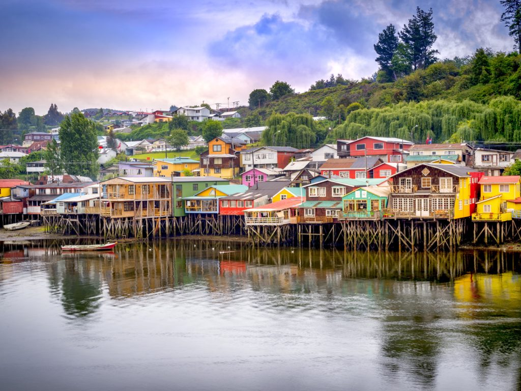 Colourful houses in Castro, Chiloe