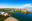 Boats and houses by Lake Titicaca on the Peruvian side