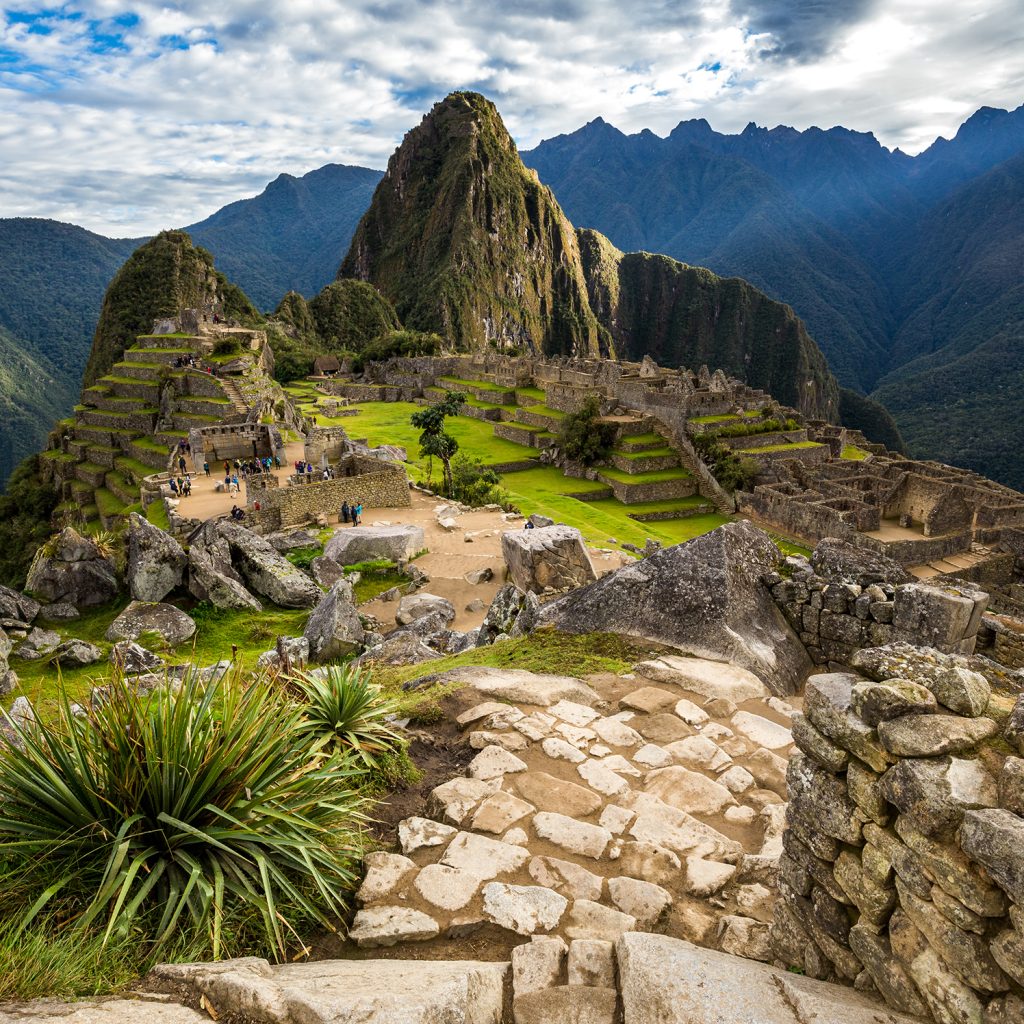 Sun over Machu Picchu in Peru