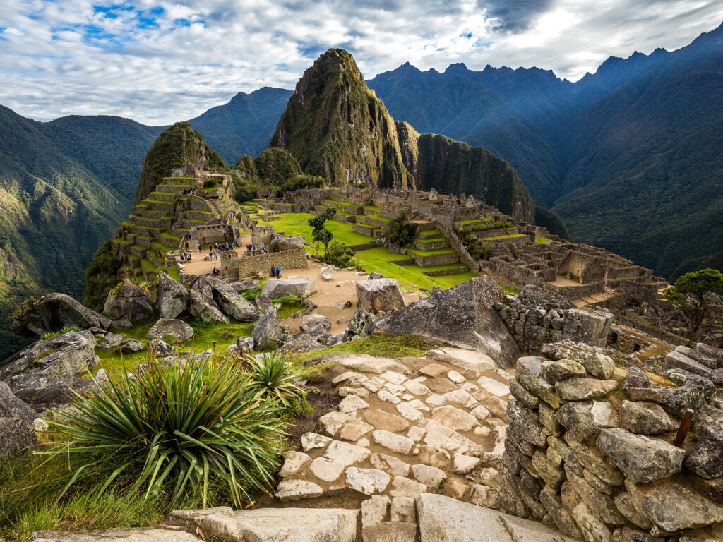 Sun over Machu Picchu in Peru