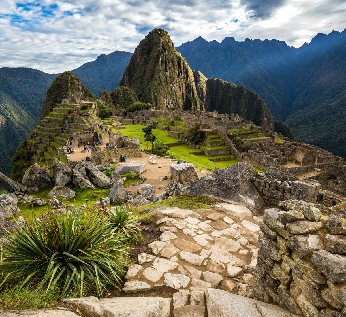 Sun over Machu Picchu in Peru