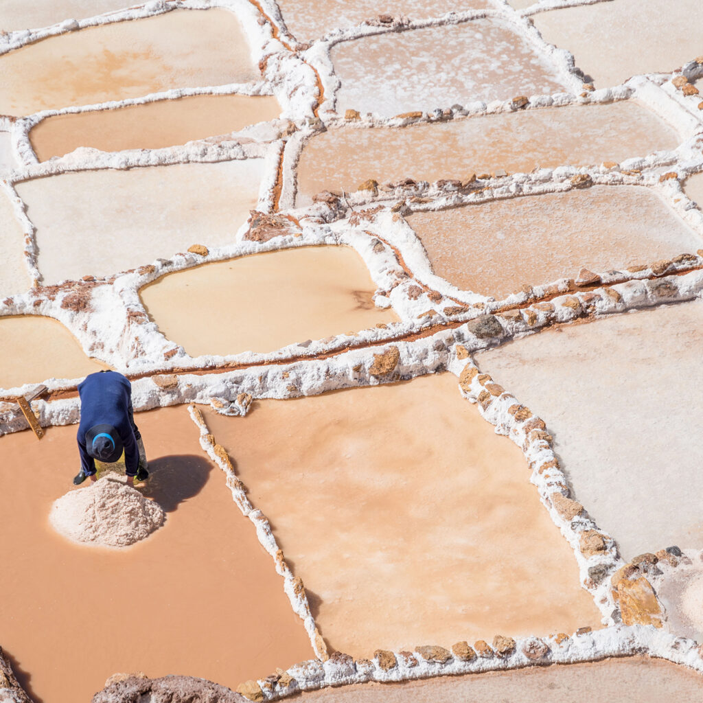 Person working in the Sacred Valley in Peru