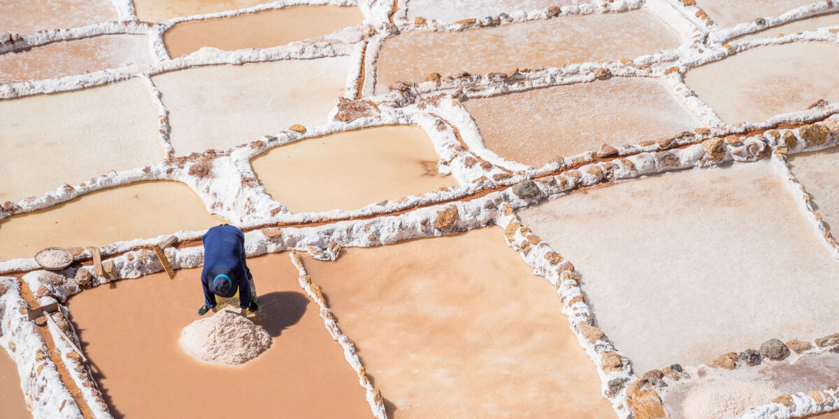 Person working in the Sacred Valley in Peru