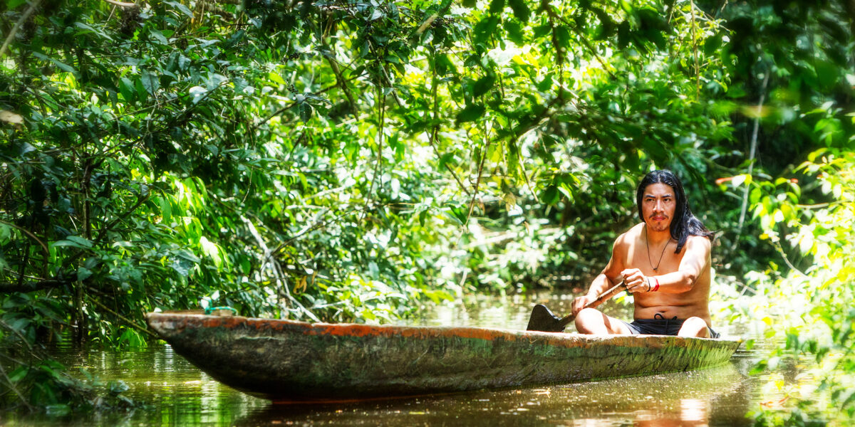 Amazonian on boat